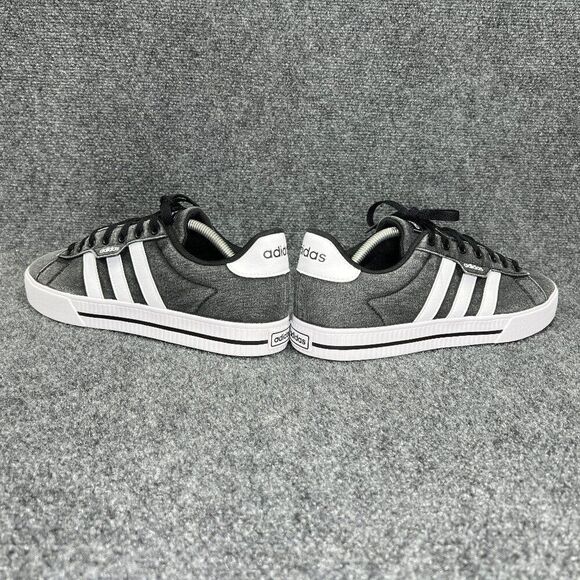Adidas Daily 4.0 Shoes Mens 10.5 Grey Canvas Low Lace Up Retro Athletic Sneakers - Picture 6 of 11